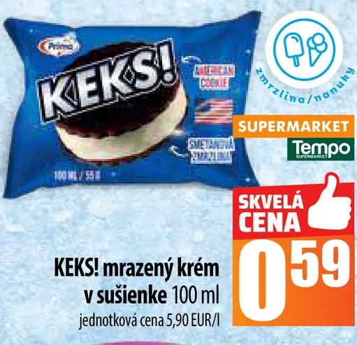 Keks! mrazený krém v sušienke