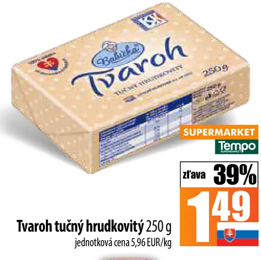 Tvaroh tučný hrudkovitý