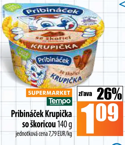 Pribináček Krupička so škoricou
