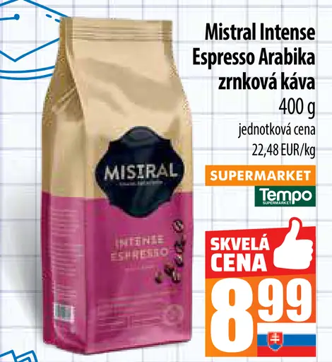 Mistral Espresso Arabia zrnková káva