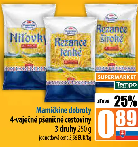 Mamčičkine dobroty 4-vaječné pšeničné cestoviny