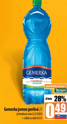 Gemerka jemne perlivá minerálna voda