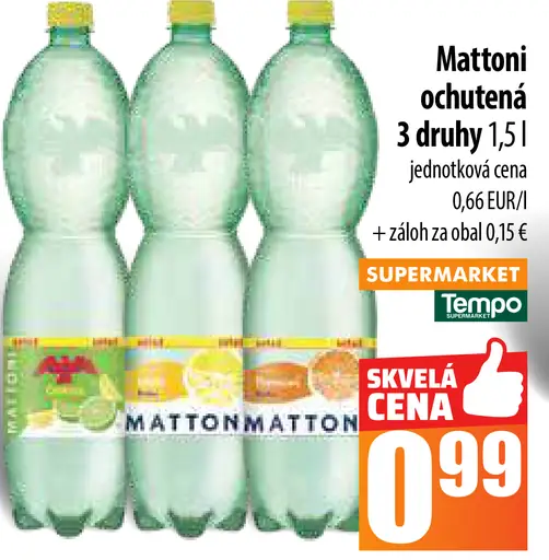 Mattoni minerálna voda perlivá