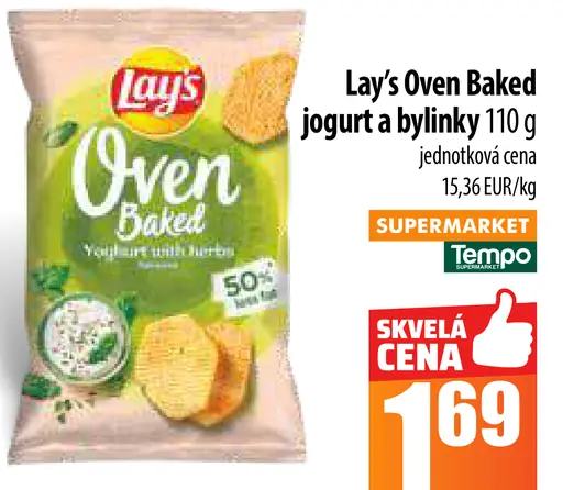 Lay's Oven Baked jogurt a bylinky