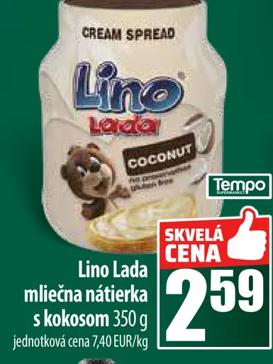 Lino Lada Mliečna nátierka s kokosom