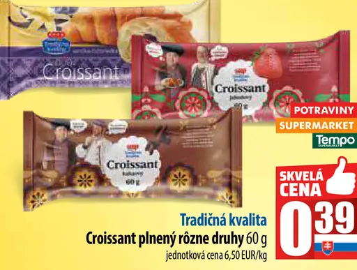Croissant plnený