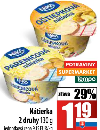 Pribináček nátierka