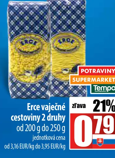 Erce vaječné cestoviny
