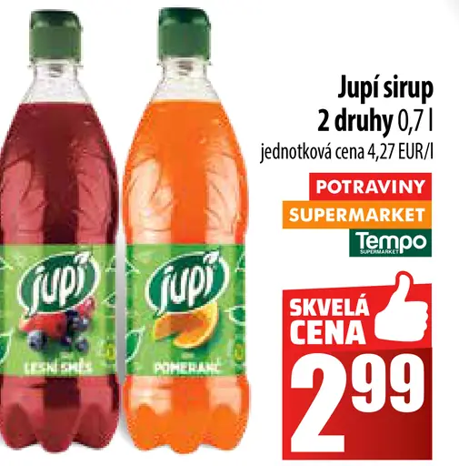 Jupí Sirup pomaranč