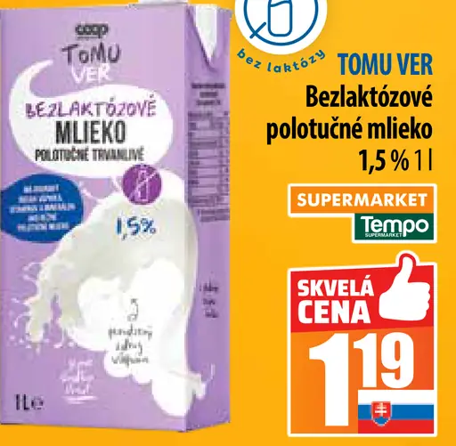 Bezlaktózové mlieko Temu Ver
