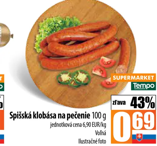 Spišská klobása na pečenie