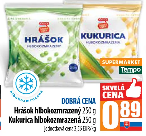 K-Classic Hrášok hlbokozmrazený
