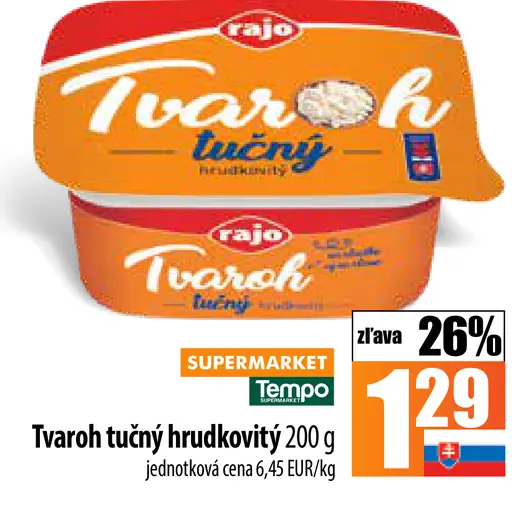 Tvaroh tučný hrudkovitý