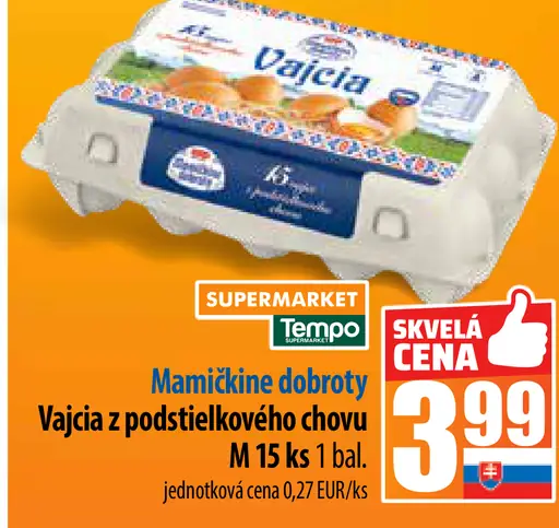 Mamičkine dobroty Vajcia z podstielkového chovu M