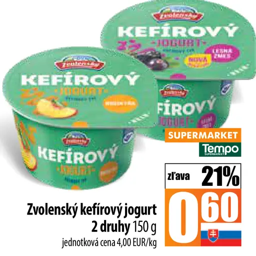 Zvolenský kefírovy jogurt