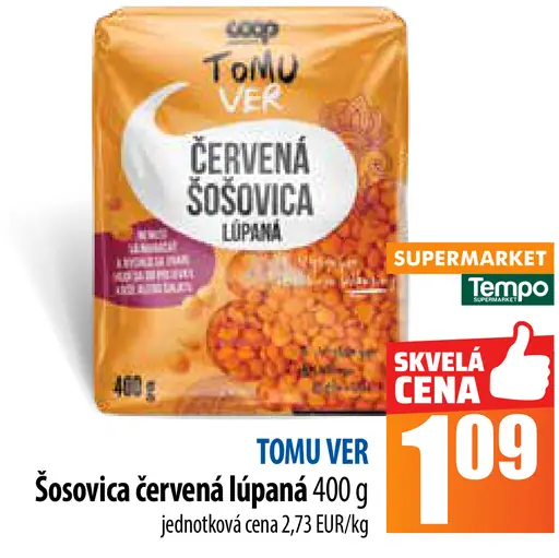 Tomu Ver Šošovica červená lúpaná