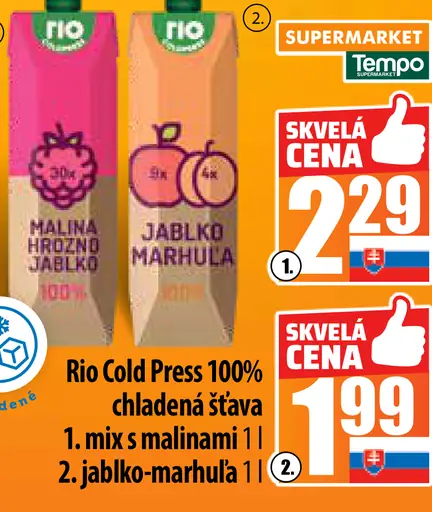 Rio Cold Press 100% chladená šťava