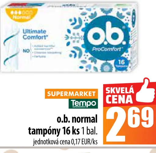 O.b. tampóny normal