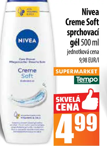 Nivea Creme Soft ošetrujúci sprchovací gél