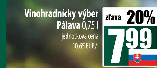 Vinohradnícky výber Pálava