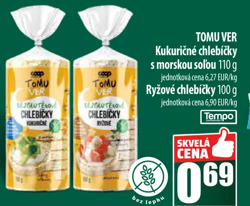 TOMU VER Kukuričné chlebíčky s morskou soľou