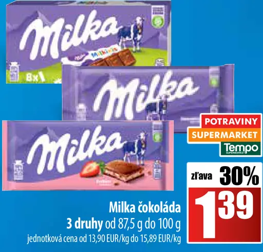 Milka Mliečna čokoláda