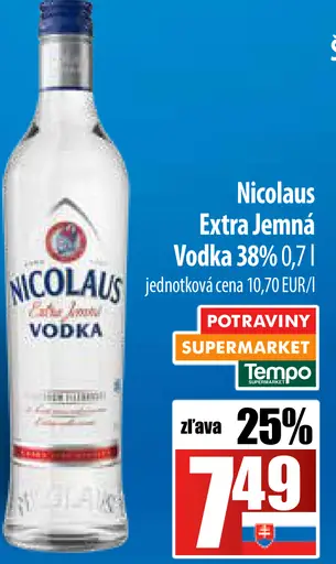 Nicolaus Extra jemná vodka 38%