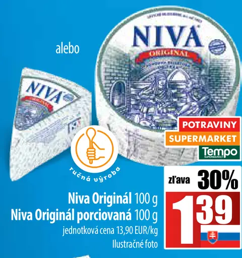 Niva 100g alebo Niva Original porciovaná