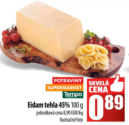 Eidam tehla 45% syr