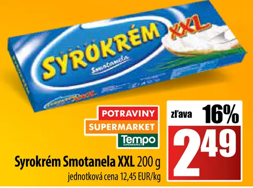 Syrökrém Smotanela XXL