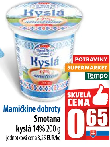 Mamíčkine dobroty smotana kyslá