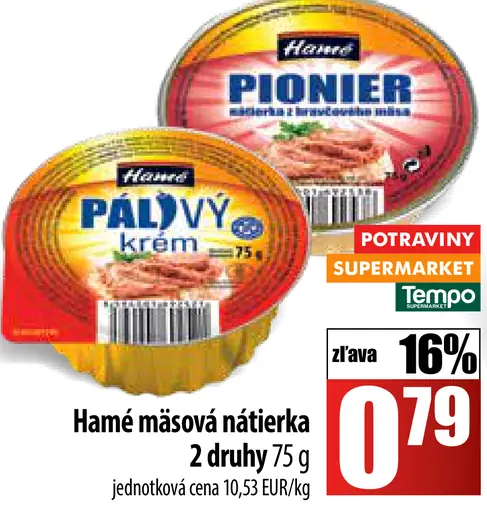 Hamé mäsová nátierka Pálivý krém