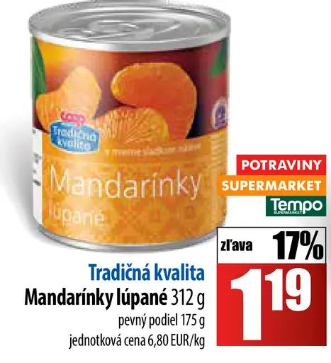 Mandarínky lúpané
