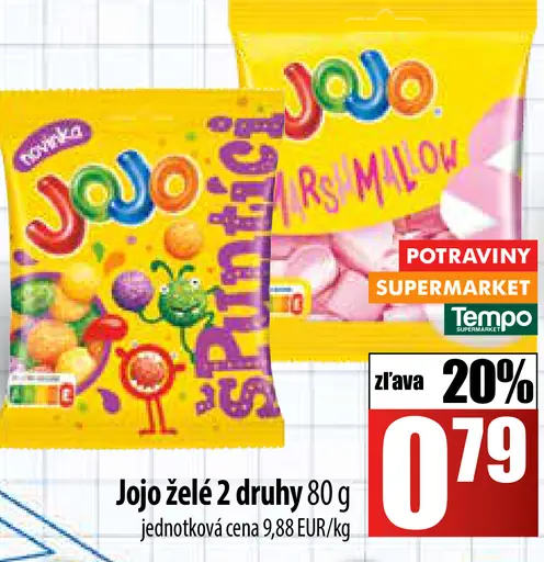 Jojo Želé rôzne druhy