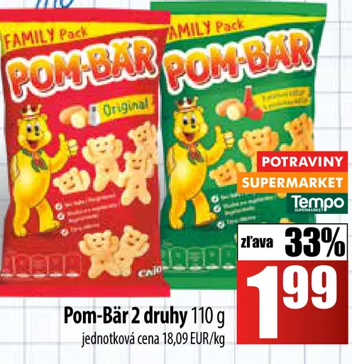 Pom-Bär rôzne druhy