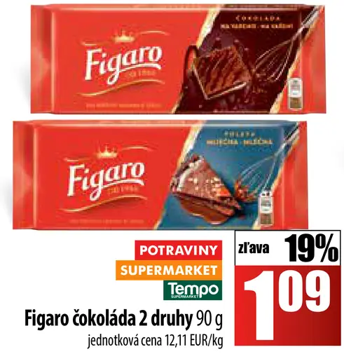 Figaro Mliečna čokoláda s náplňou