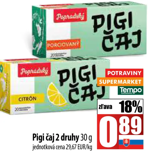 Popradský Pigi čaj porciovaný