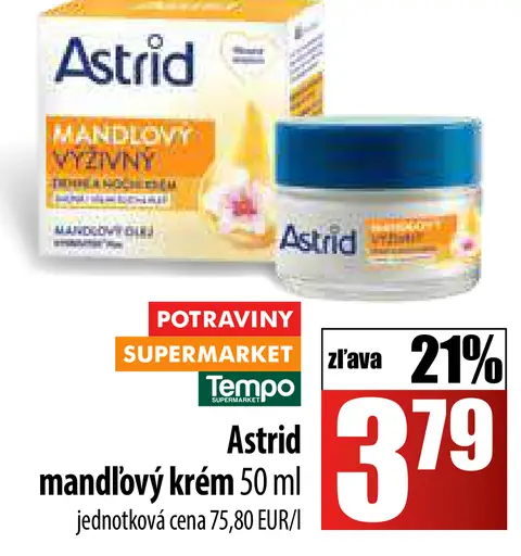 Astrid mandľový krém