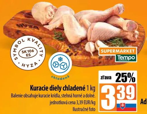 Hyza Kuracie diely chladené