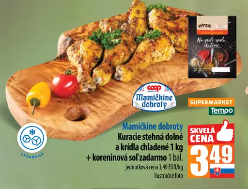 Mamkine dobroty Kuracie stehná dolné a krídla chladené