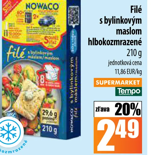 Filé s bylinkovým maslom hlbokozmrazené