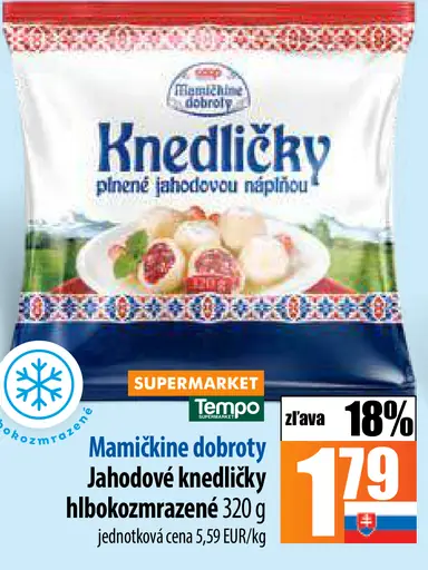Mamičkine dobroty Jahodové knedličky hlboko-mrazené