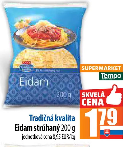 Eidam strúhaný Tradičná kvalita