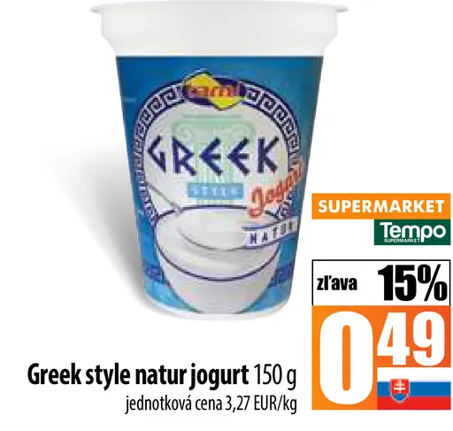 Greek style natur jogurt