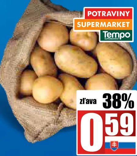 Zemiaky neskoré prané žlté