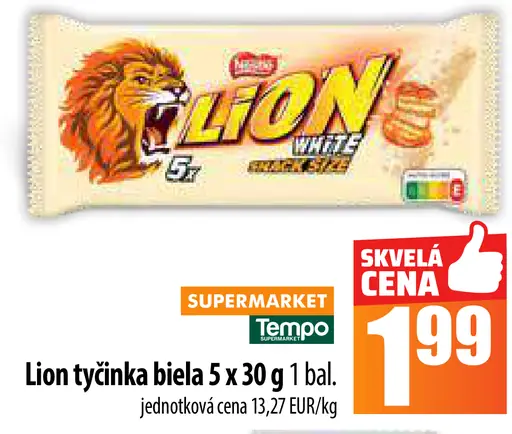 Lion tyčinka biela