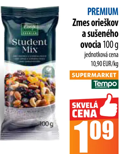 Zmes oreškov a sušeného ovocia