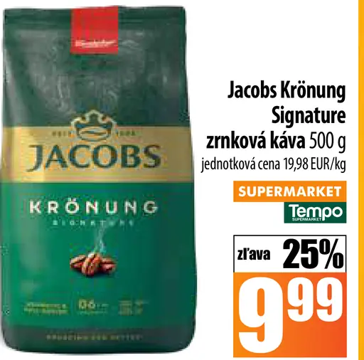 Jacobs krönung signature zrnková káva