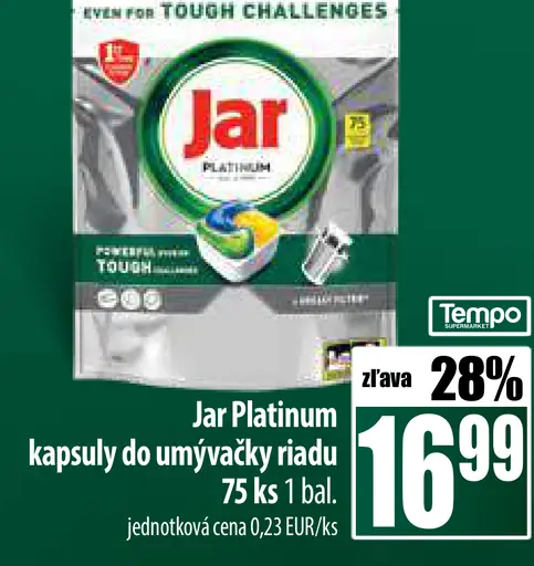 Jar Platinum kapsuly do umývačky riadu