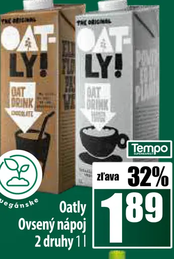 Oatly ovsený nápoj